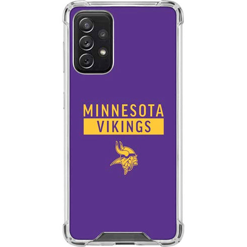 NFL Minnesota Vikings Purple Performance Series Galaxy A72 5G Clear Case