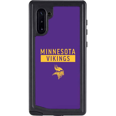 NFL Minnesota Vikings Purple Performance Series Galaxy Note 10 Waterproof Case