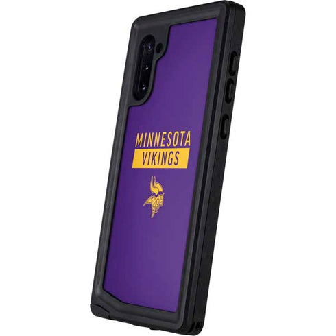 NFL Minnesota Vikings Purple Performance Series Galaxy Note 10 Waterproof Case