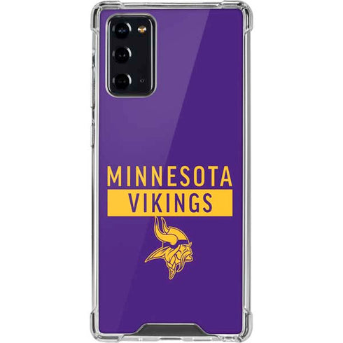 NFL Minnesota Vikings Purple Performance Series Galaxy Note20 5G Clear Case