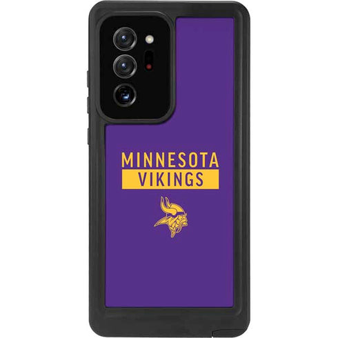 NFL Minnesota Vikings Purple Performance Series Galaxy Note20 Ultra 5G Waterproof Case