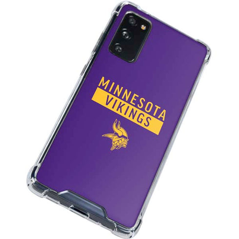 NFL Minnesota Vikings Purple Performance Series Galaxy S20 FE Clear Case