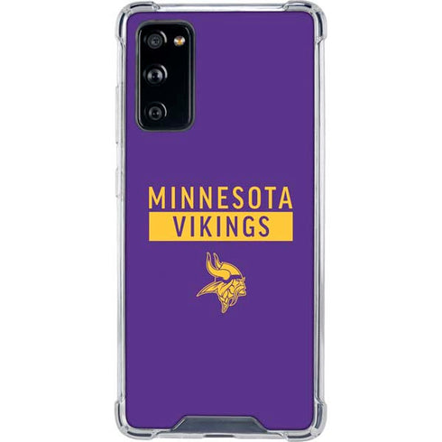 NFL Minnesota Vikings Purple Performance Series Galaxy S20 FE Clear Case