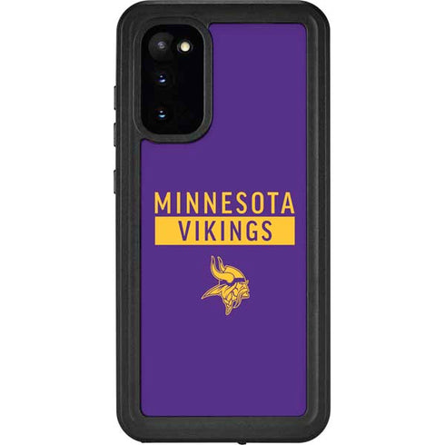 NFL Minnesota Vikings Purple Performance Series Galaxy S20 Waterproof Case