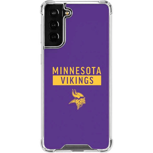 NFL Minnesota Vikings Purple Performance Series Galaxy S21 FE Clear Case