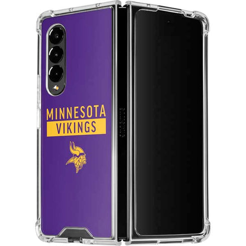 NFL Minnesota Vikings Purple Performance Series Galaxy Z Fold4 5G Clear Case
