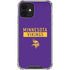 NFL Minnesota Vikings Purple Performance Series iPhone 12 Mini Clear Case
