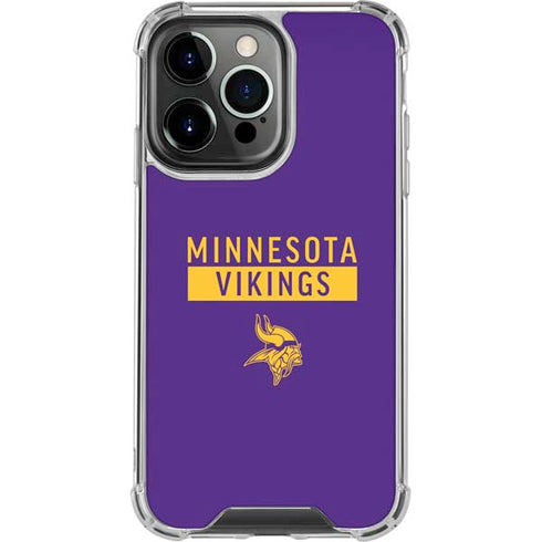 NFL Minnesota Vikings Purple Performance Series iPhone 13 Pro Clear Case