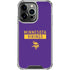 NFL Minnesota Vikings Purple Performance Series iPhone 15 Pro Clear Case