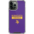NFL Minnesota Vikings Purple Performance Series iPhone 14 Pro Max Clear Case