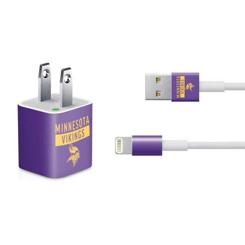 NFL Minnesota Vikings Purple Performance Series iPhone Charger (5W USB) Skin