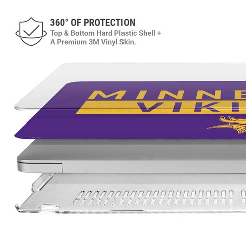 NFL Minnesota Vikings Purple Performance Series MacBook Air 15in (2023-2025) Case plus Skin