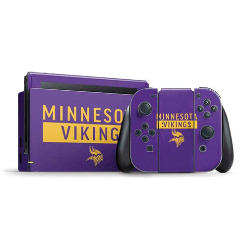 NFL Minnesota Vikings Purple Performance Series Nintendo Switch Bundle Skin