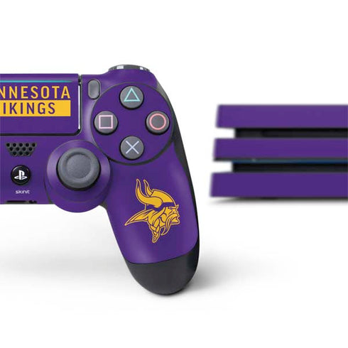 NFL Minnesota Vikings Purple Performance Series PS4 Pro Bundle Skin