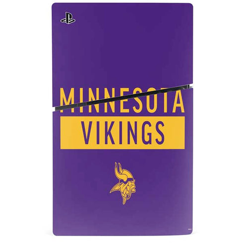 NFL Minnesota Vikings Purple Performance Series PS5 Slim Digital Edition Console Skin