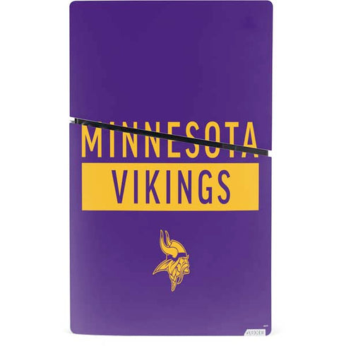 NFL Minnesota Vikings Purple Performance Series PS5 Slim Digital Edition Console Skin