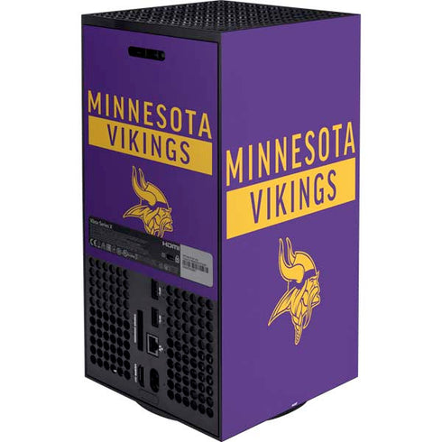 NFL Minnesota Vikings Purple Performance Series Xbox Series X Bundle Skin