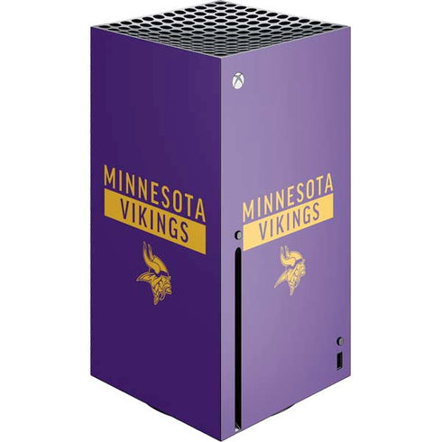 NFL Minnesota Vikings Purple Performance Series Xbox Series X Console Skin