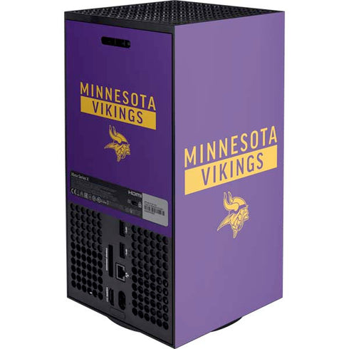 NFL Minnesota Vikings Purple Performance Series Xbox Series X Console Skin