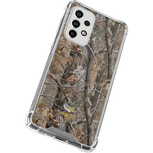 NFL Minnesota Vikings Realtree AP Camo Galaxy A53 5G Clear Case