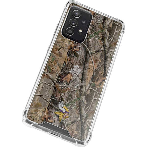 NFL Minnesota Vikings Realtree AP Camo Galaxy A72 5G Clear Case