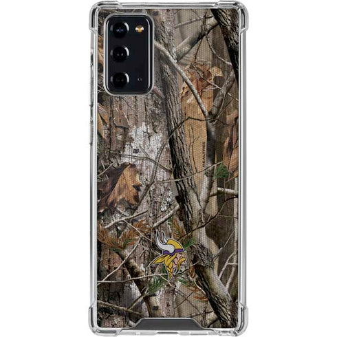 NFL Minnesota Vikings Realtree AP Camo Galaxy Note20 5G Clear Case