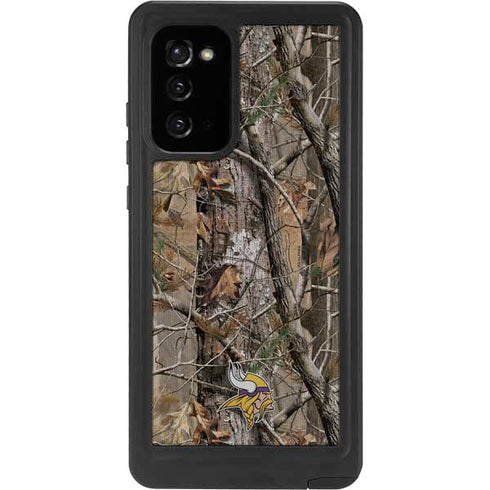 NFL Minnesota Vikings Realtree AP Camo Galaxy Note20 5G Waterproof Case