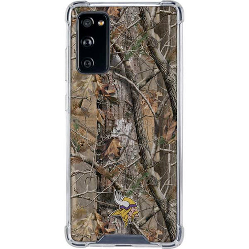 NFL Minnesota Vikings Realtree AP Camo Galaxy S20 FE Clear Case