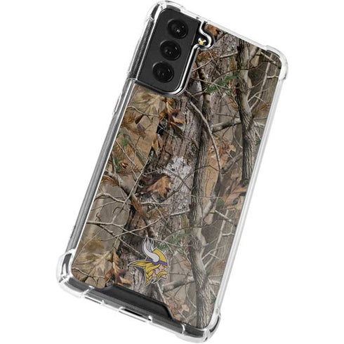 NFL Minnesota Vikings Realtree AP Camo Galaxy S21 FE Clear Case