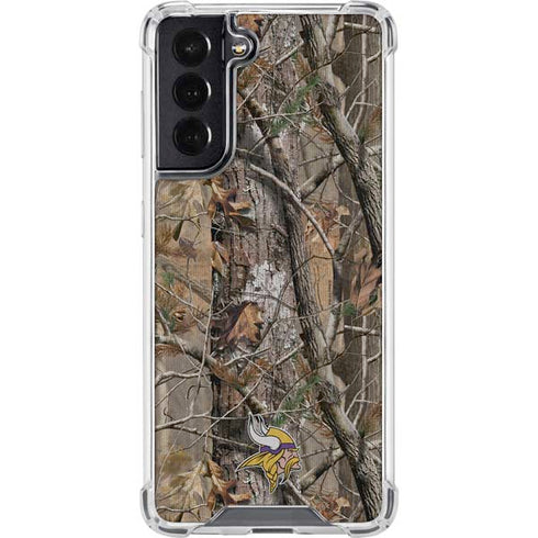 NFL Minnesota Vikings Realtree AP Camo Galaxy S22 Clear Case