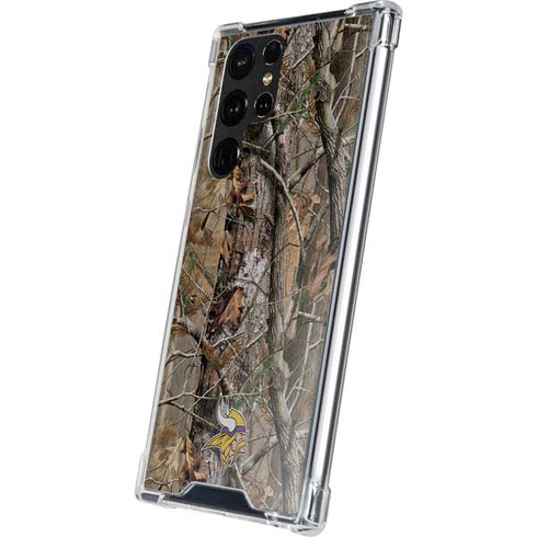 NFL Minnesota Vikings Realtree AP Camo Galaxy S22 Ultra Clear Case