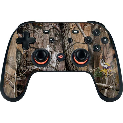 NFL Minnesota Vikings Realtree AP Camo Google Stadia Controller Skin