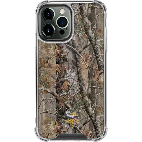 NFL Minnesota Vikings Realtree AP Camo iPhone 13 Pro Max Clear Case
