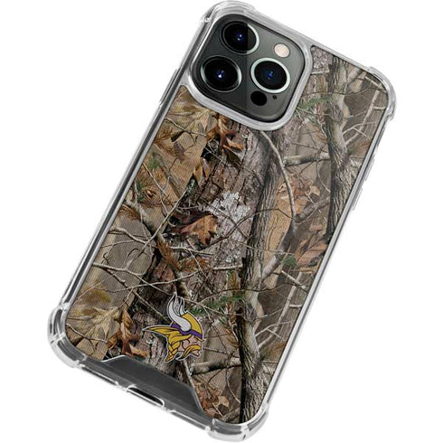 NFL Minnesota Vikings Realtree AP Camo iPhone 13 Pro Max Clear Case