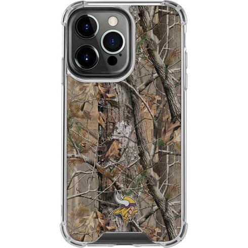 NFL Minnesota Vikings Realtree AP Camo iPhone 15 Pro Clear Case