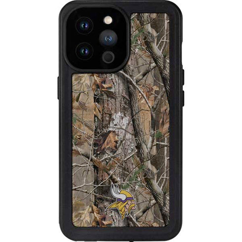 NFL Minnesota Vikings Realtree AP Camo iPhone 14 Pro Max Waterproof Case
