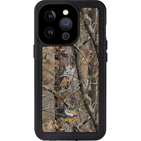 NFL Minnesota Vikings Realtree AP Camo iPhone 14 Pro Waterproof Case