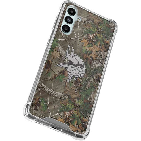 NFL Minnesota Vikings Realtree Xtra Green Camo Galaxy A15 5G Clear Case
