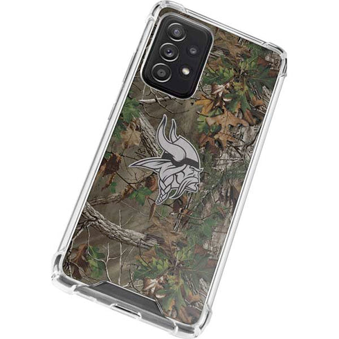 NFL Minnesota Vikings Realtree Xtra Green Camo Galaxy A52 5G Clear Case
