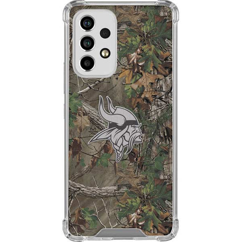 NFL Minnesota Vikings Realtree Xtra Green Camo Galaxy A53 5G Clear Case