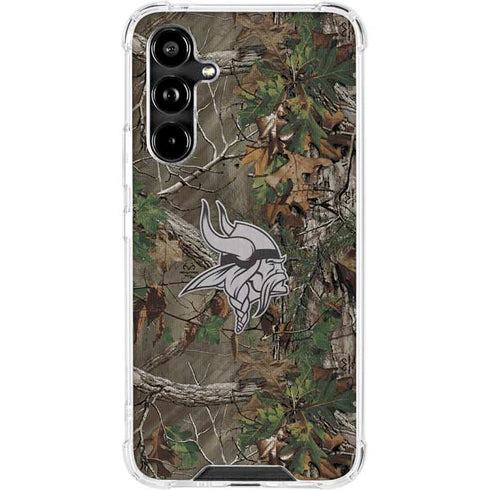 NFL Minnesota Vikings Realtree Xtra Green Camo Galaxy A54 5G Clear Case