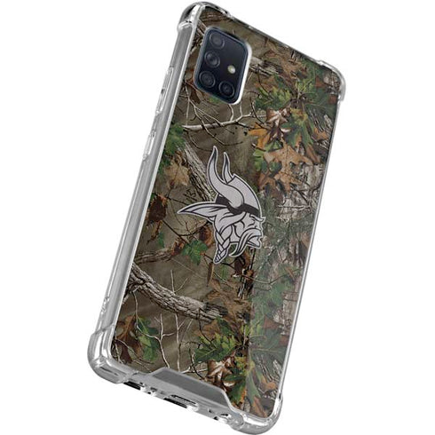 NFL Minnesota Vikings Realtree Xtra Green Camo Galaxy A71 5G Clear Case