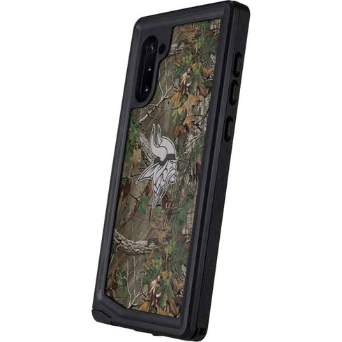 NFL Minnesota Vikings Realtree Xtra Green Camo Galaxy Note 10 Waterproof Case