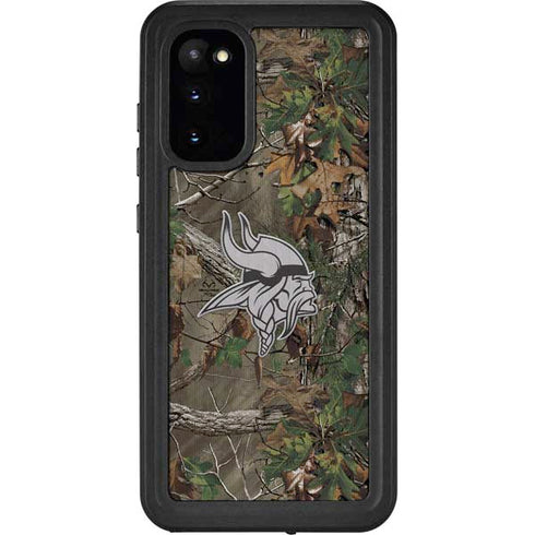 NFL Minnesota Vikings Realtree Xtra Green Camo Galaxy S20 Waterproof Case