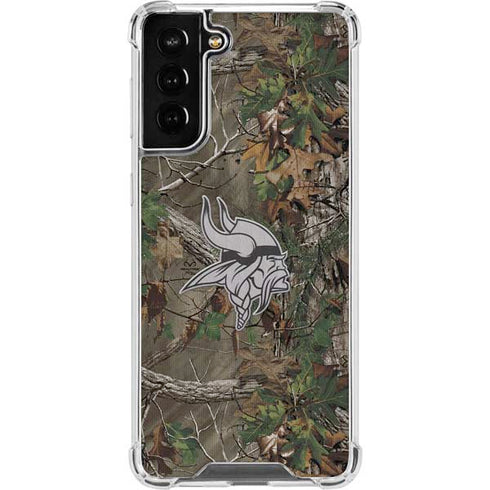 NFL Minnesota Vikings Realtree Xtra Green Camo Galaxy S21 FE Clear Case