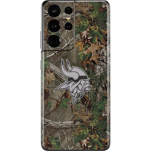 NFL Minnesota Vikings Realtree Xtra Green Camo Galaxy S21 Ultra 5G Skin