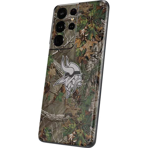 NFL Minnesota Vikings Realtree Xtra Green Camo Galaxy S21 Ultra 5G Skin