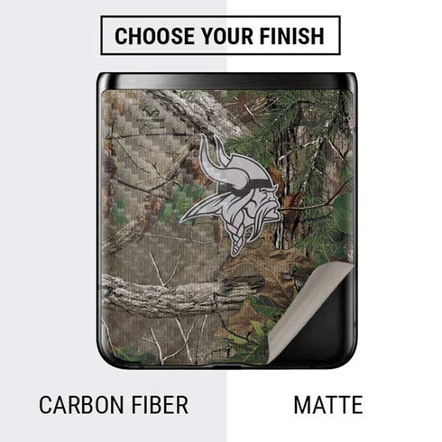 NFL Minnesota Vikings Realtree Xtra Green Camo Galaxy Z Flip Skin