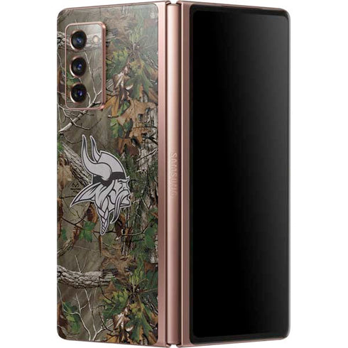 NFL Minnesota Vikings Realtree Xtra Green Camo Galaxy Z Fold2 5G Skin