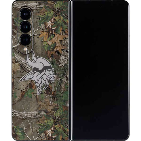 NFL Minnesota Vikings Realtree Xtra Green Camo Galaxy Z Fold4 5G Skin